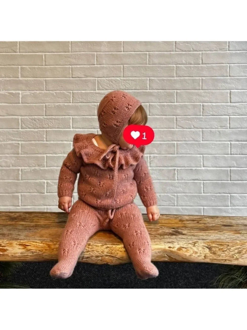 Knitted merino 3-piece set